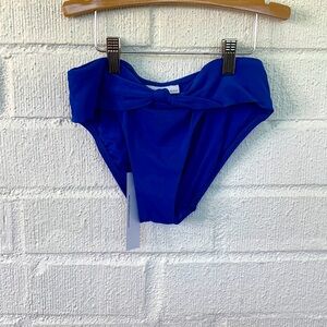 Robin Piccone Blue Bow Tie High Waist Bikini Bottom size XS